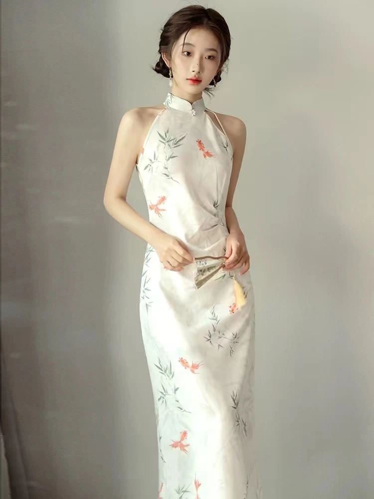 749-【锦鲤】年轻 挂脖  绝美 旗袍