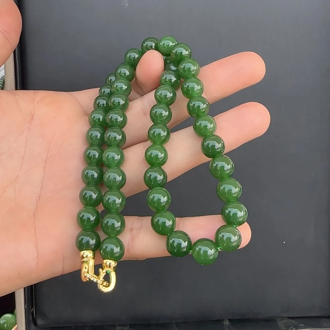 【闪购商品】和田玉未镶嵌项链俄七满色碧玉妈妈链