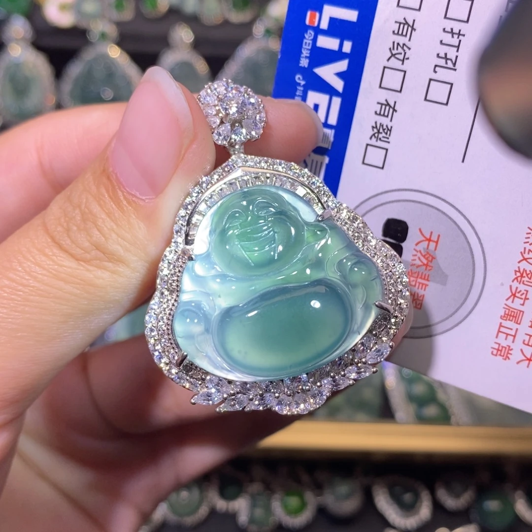 翡翠银S925镶嵌颈饰