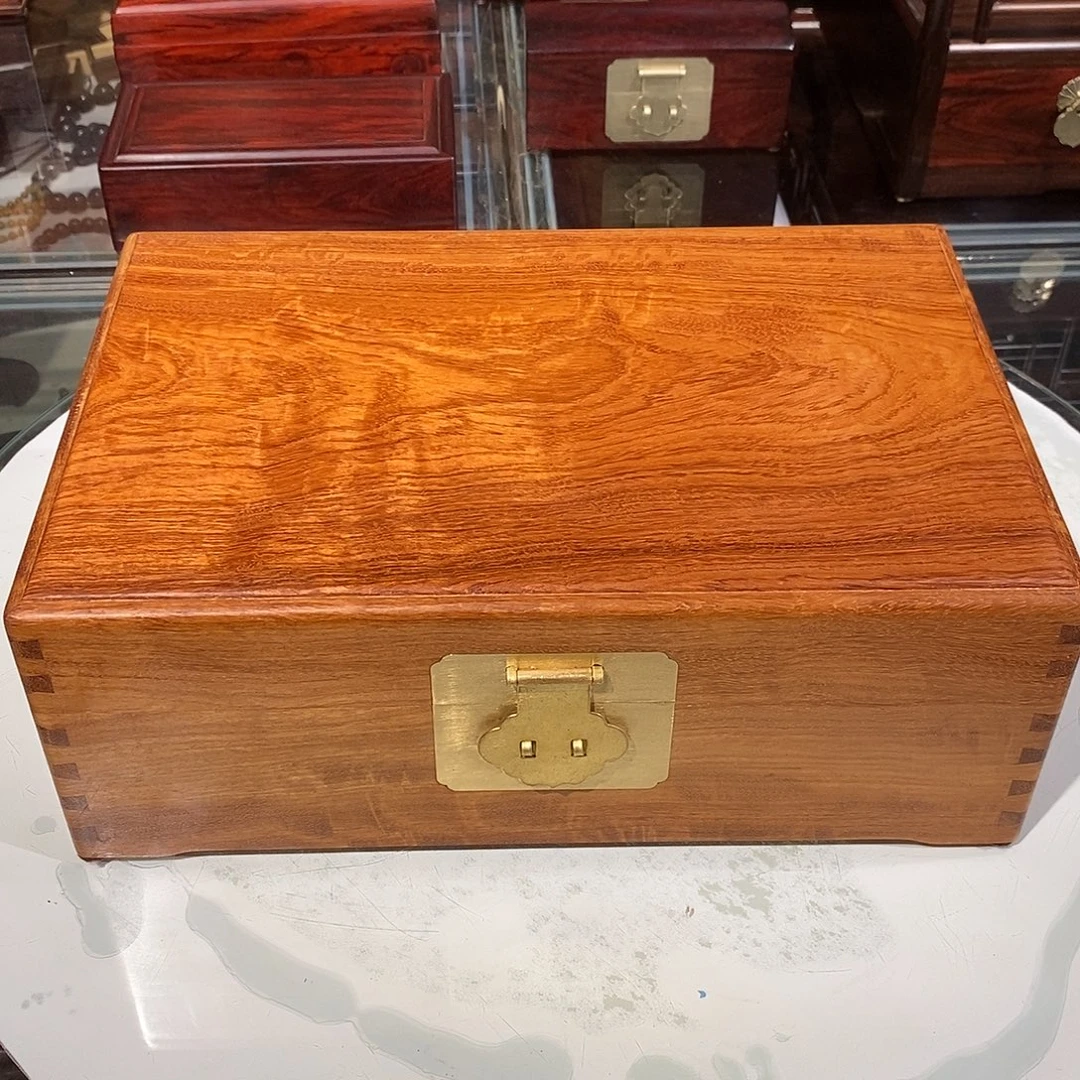 大果紫檀（缅甸花梨）独板收纳盒30/20/11