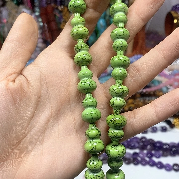未镶嵌玛瑙/玉髓珠宝半成品松松葫芦卡12*18mm