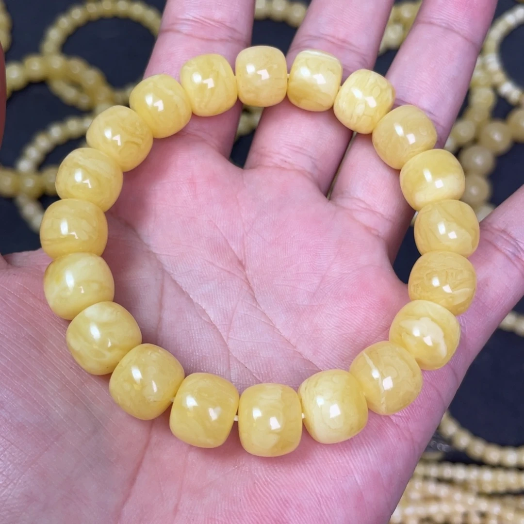 蜜蜡未镶嵌裸石蜜蜡手串12.3mm
