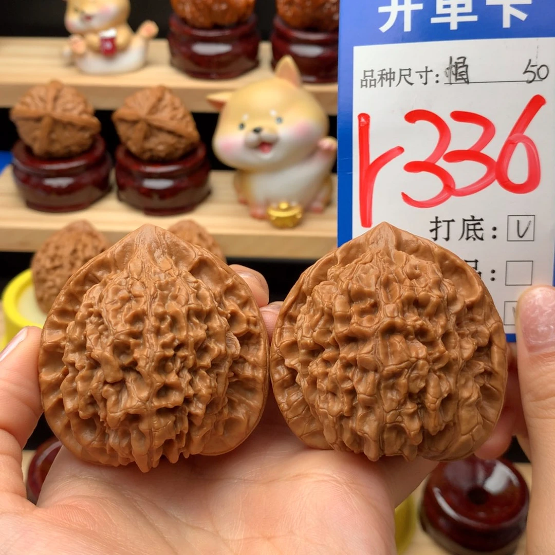 把件文玩核桃高炮官帽 50尺