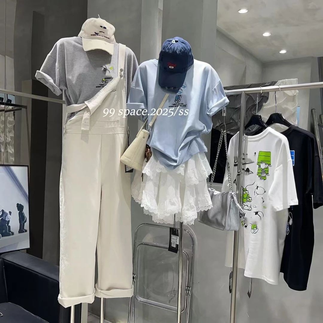 杨杨 99-新款—时尚车牌小狗T恤上衣25207