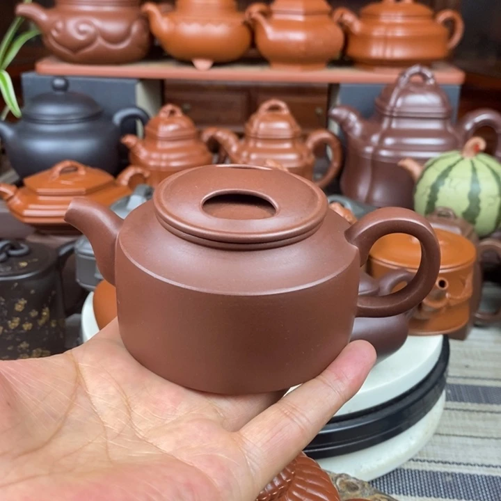 茶壶紫砂牛盖200CC原矿老紫泥特价