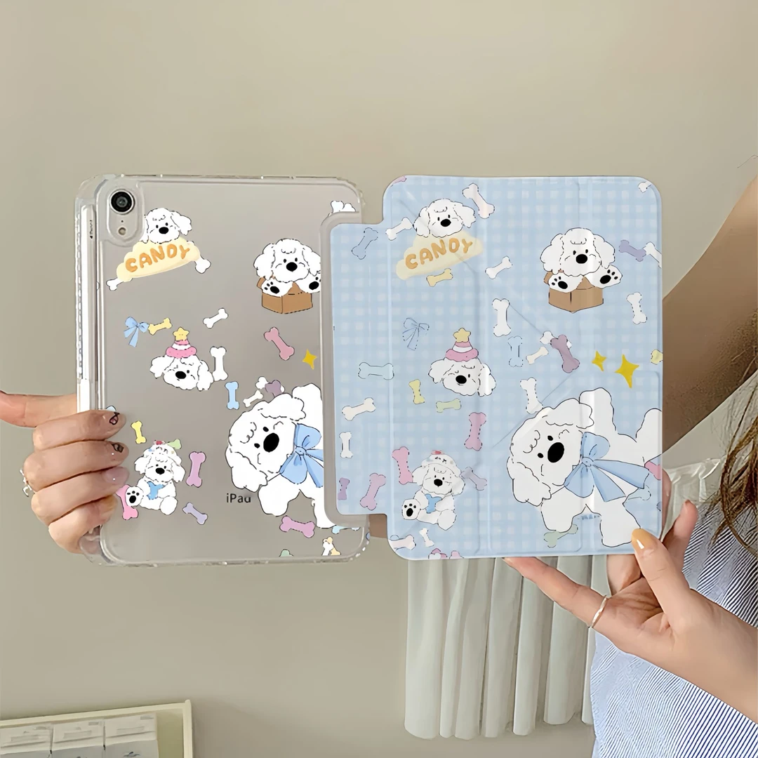 蓝色毕加狗苹果iPad9平板保护壳Y型air6保护壳防摔iPad11代保护套