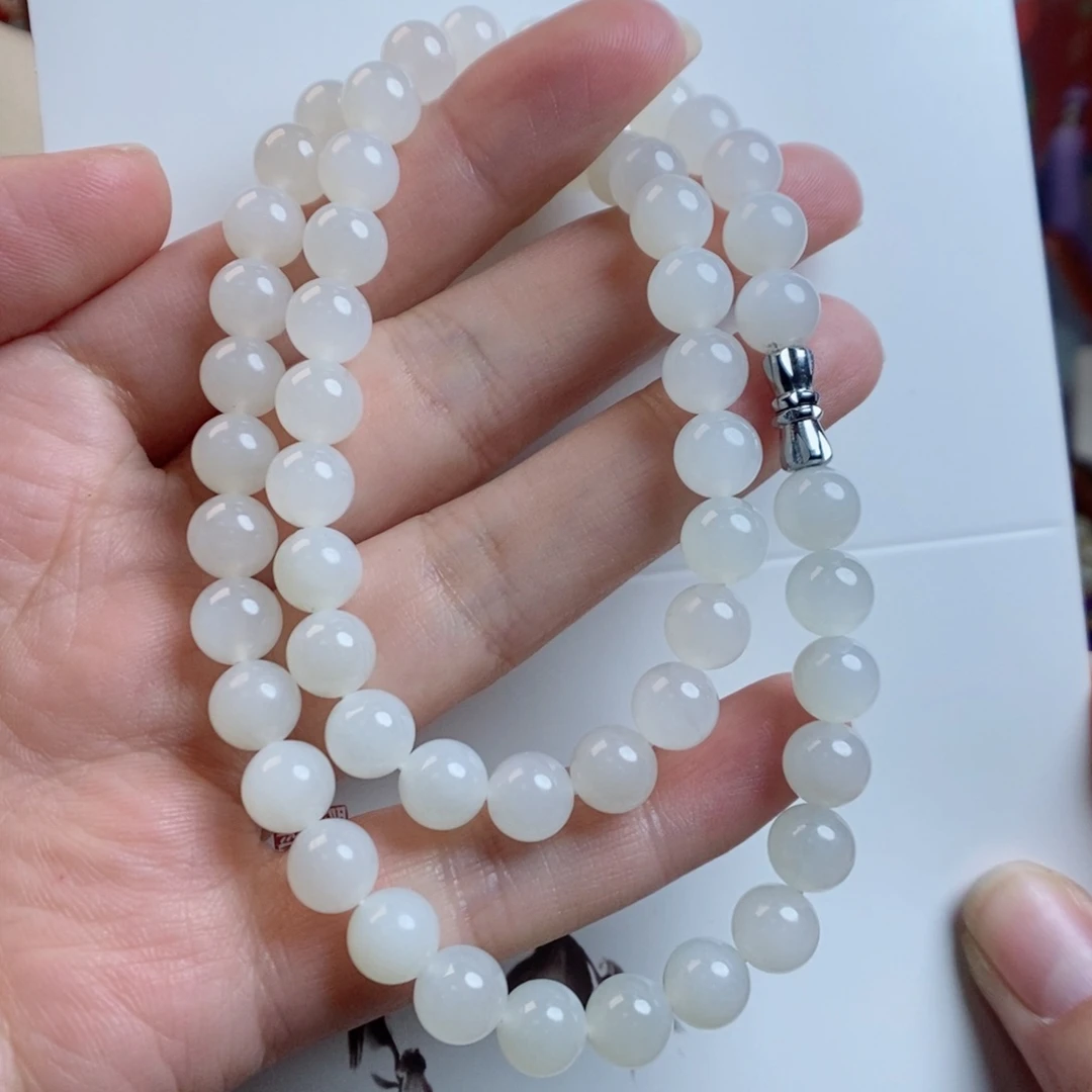 和田玉手链未镶嵌野牛沟