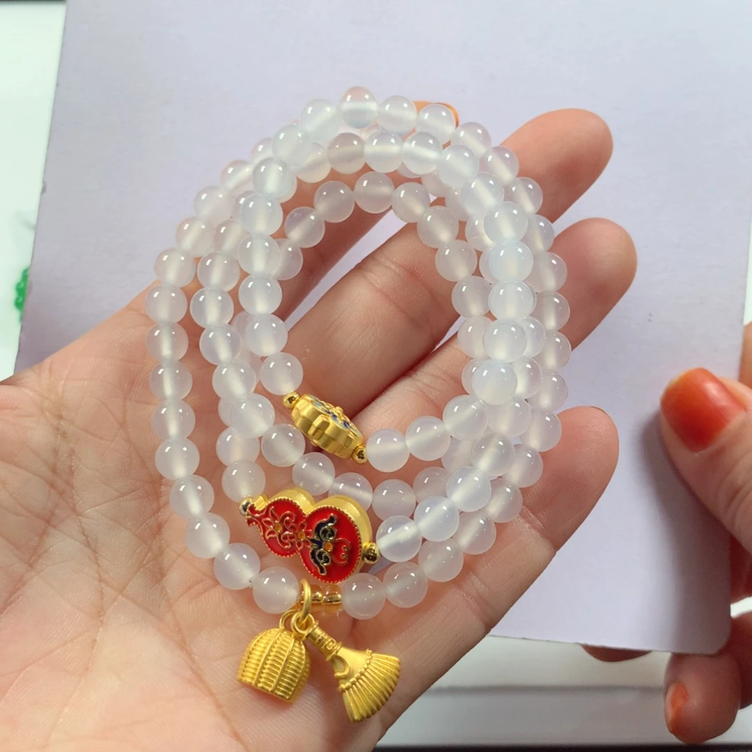 玛瑙/玉髓颈饰合金