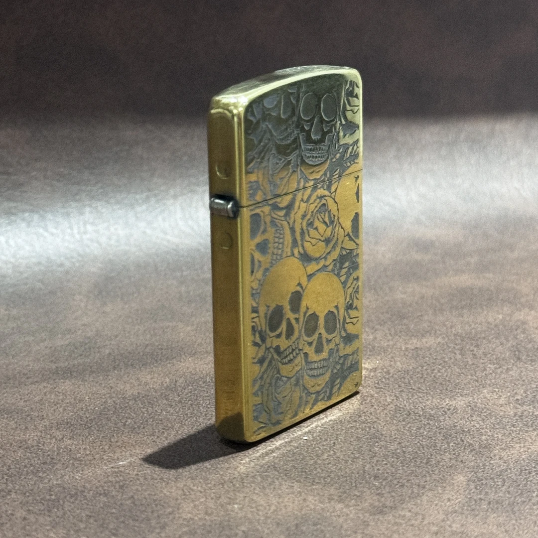 ZORRO佐罗金色骷髅煤油防风打火机（不带煤油）ZQ