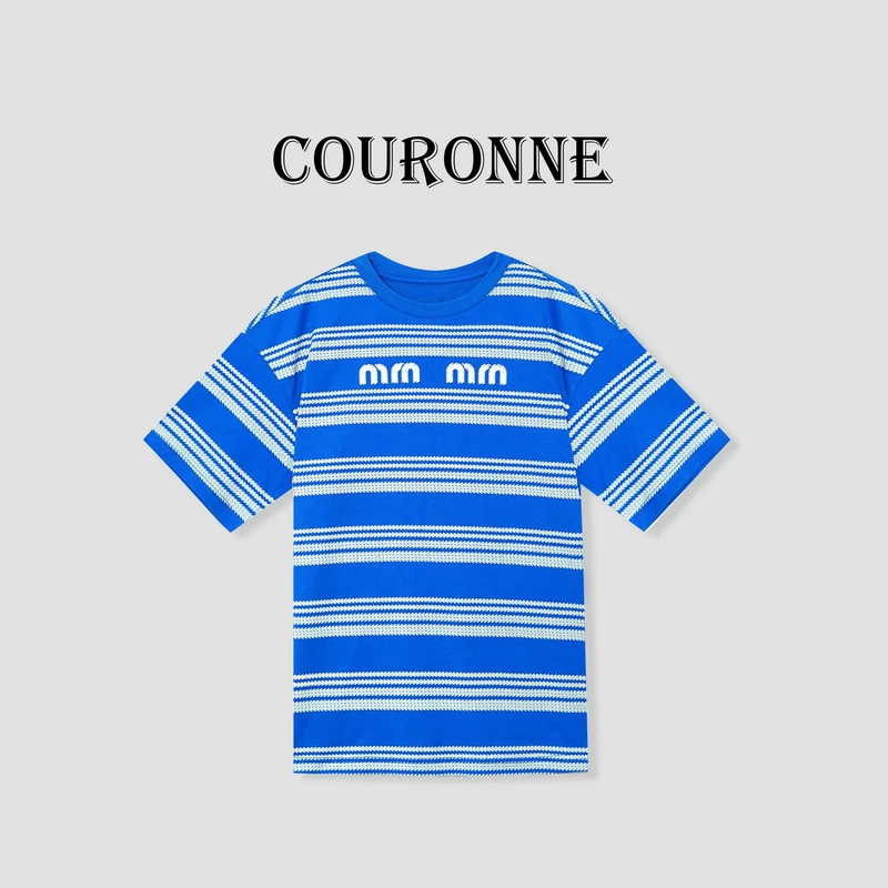 【桐桐】-潮牌大版设计感百搭潮酷宽松显瘦百搭圆领短袖上衣26648