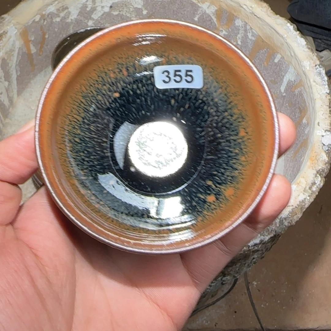 茶盏焦源柴烧自然还原355