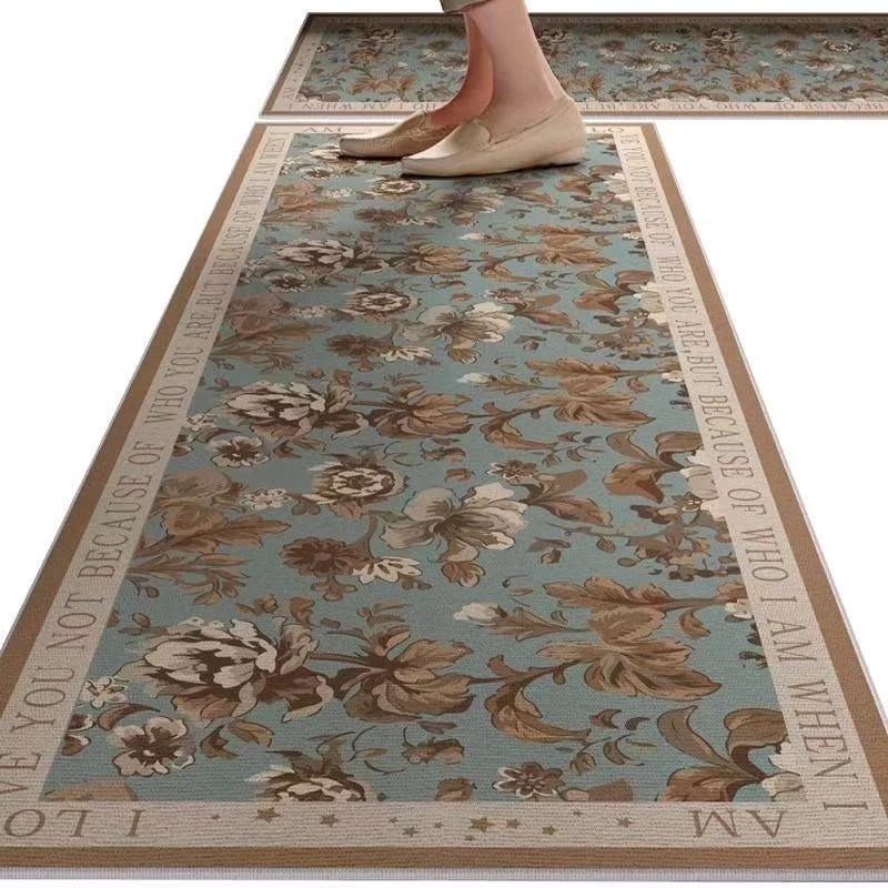 防滑防水硅藻泥浴室门垫美式轻奢复古家用防油免洗欧式防烫简约