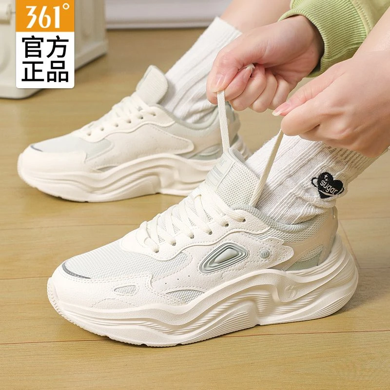 361运动鞋女2025夏季新款轻便软底跳绳女鞋跑步百搭休闲小白鞋子