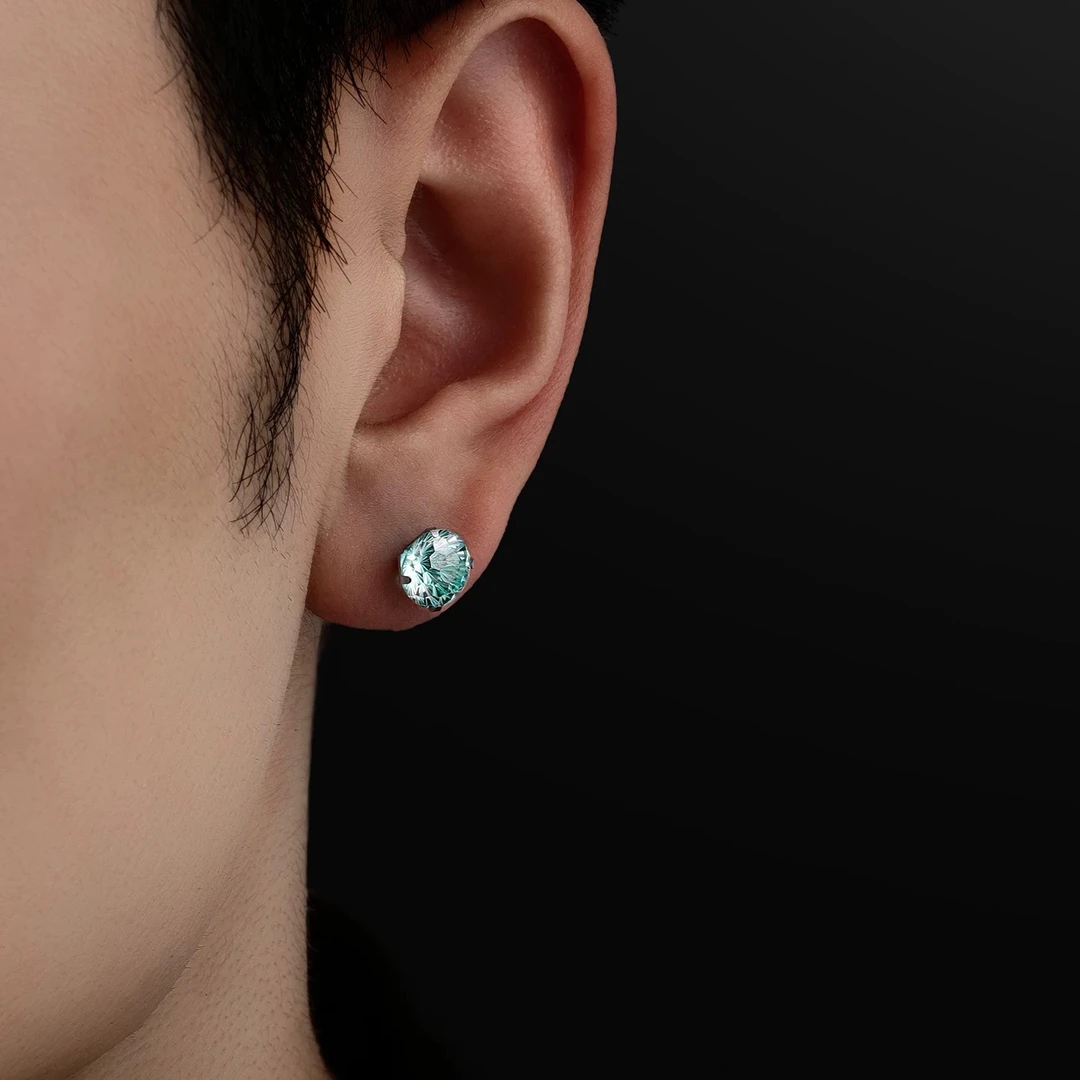 钛钢锆石耳饰 原创高级感耳骨耳蜗男女同款耳饰小众设计感耳钉