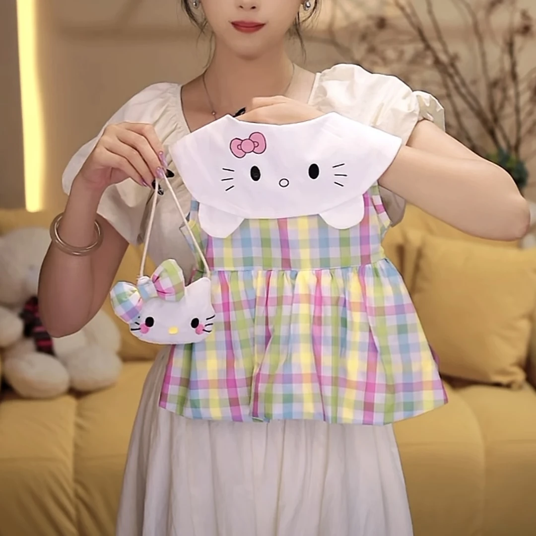 女童夏季韩版公主裙2025新款女宝宝洋气卡通彩色连衣裙夏装无袖裙