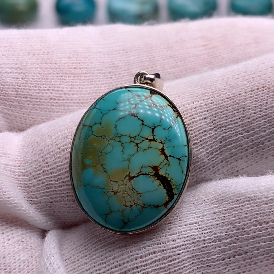 绿松石银S925镶嵌珠宝奇石