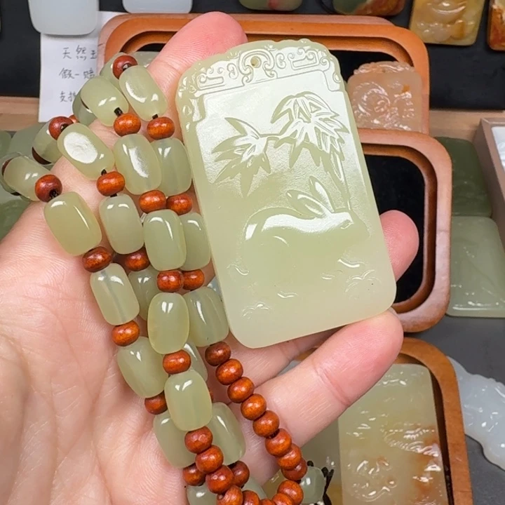 石材一物一拍生肖兔