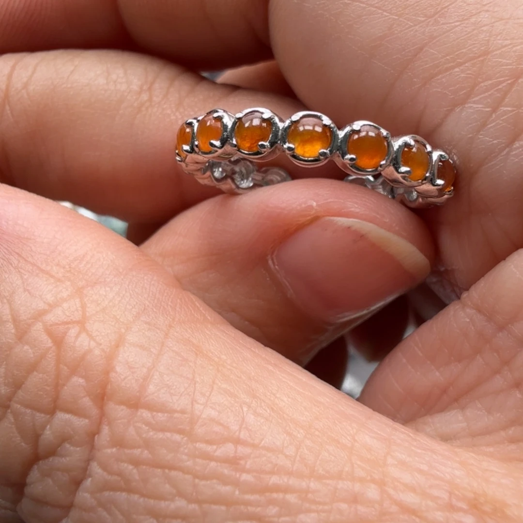 翡翠银S925镶嵌戒指8112