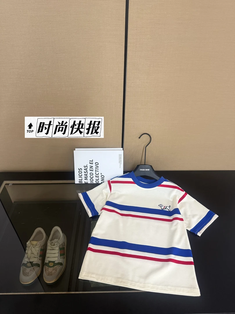 DA-MAI经典圆领【条纹控】时尚短袖棉T恤夏季百搭男女儿童男童女童