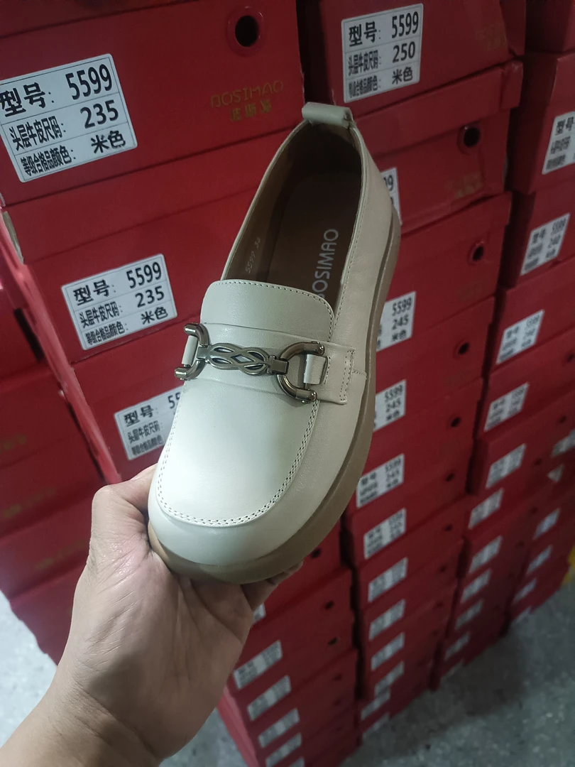 5599头层牛皮复古手工乐福鞋