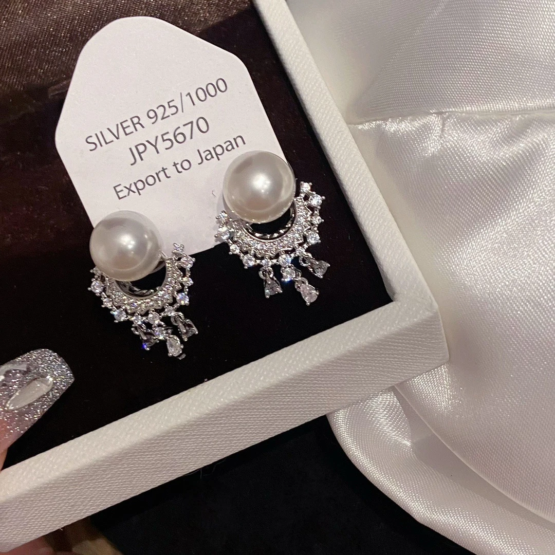 合金锆石耳饰 【925银针】2025新年款 电镀银针花朵