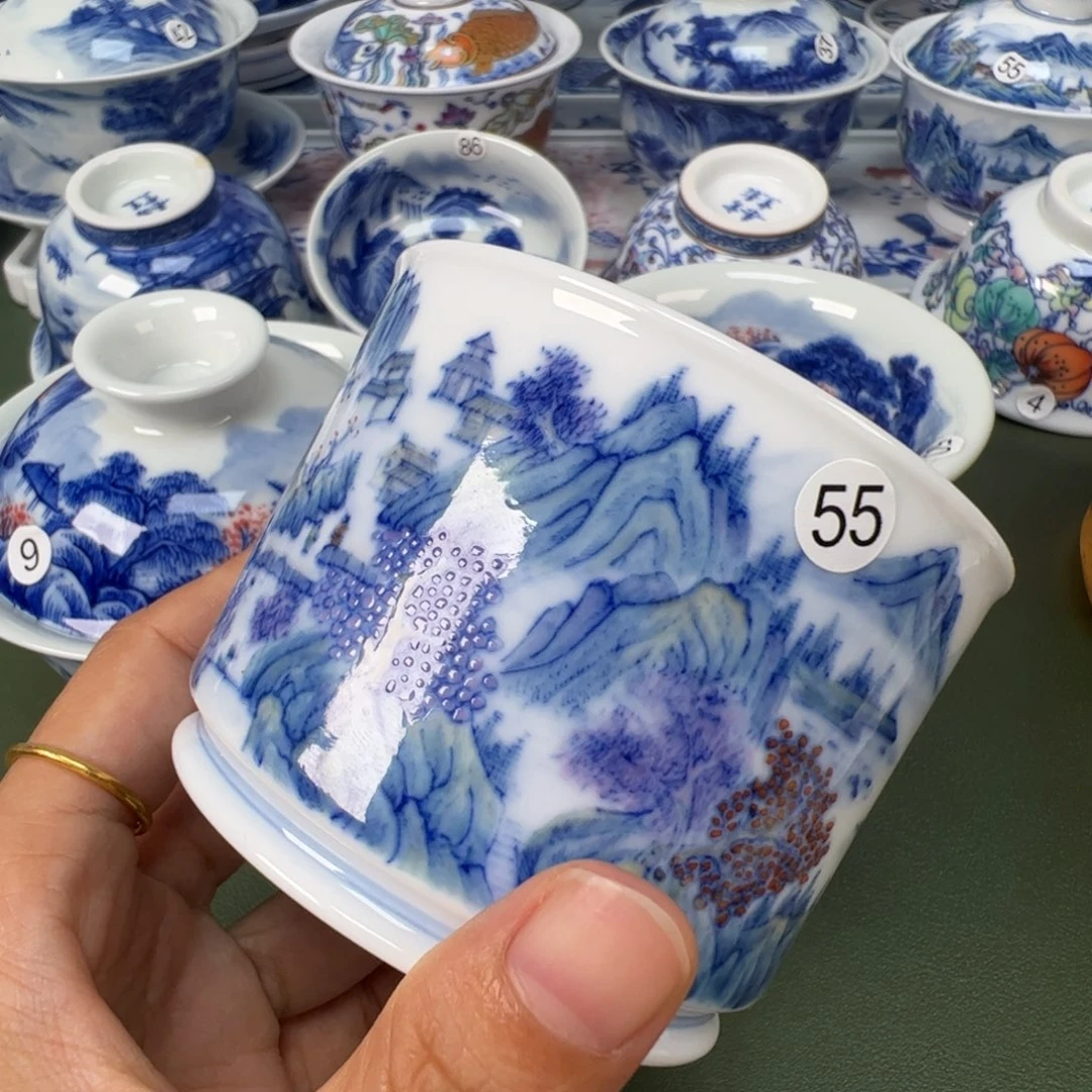 景德镇纯手工纯手绘茶具木木55