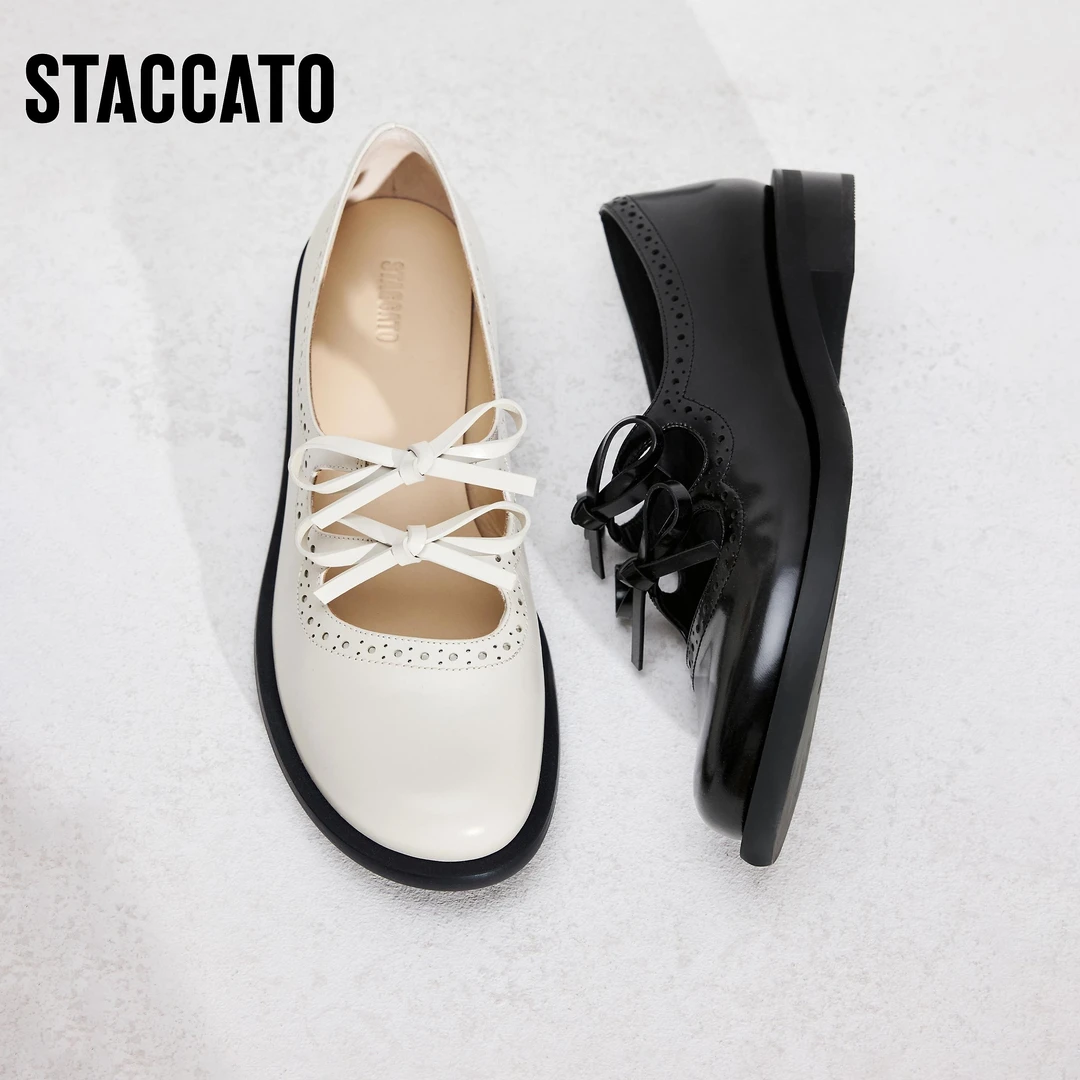 【欧若风】思加图2025春季新款魔法蝴蝶玛丽珍鞋单鞋女鞋EA716AA5