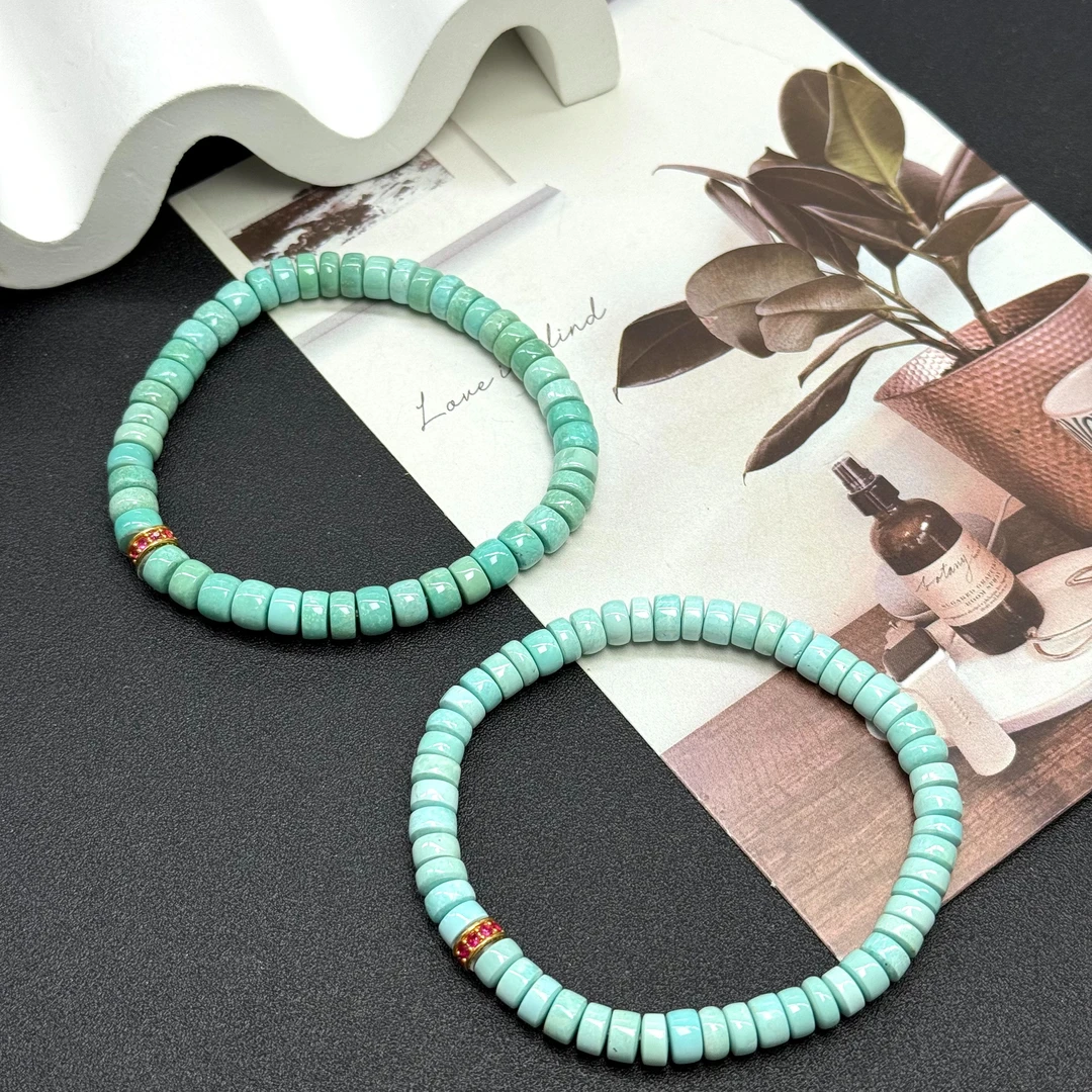 【厚爱公主专享】18K金绿松石手串LSWG-442 多样性发一