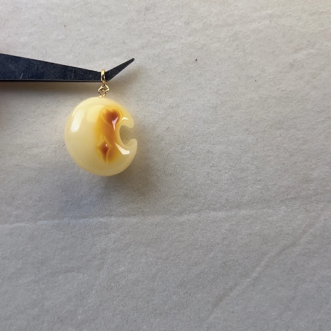 蜜蜡银S925镶嵌吊坠(不含链)