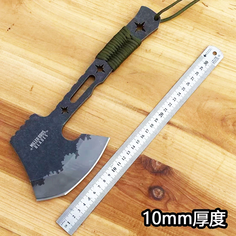10mm厚度多功能手斧户外野营求生工具便携龙骨斧头