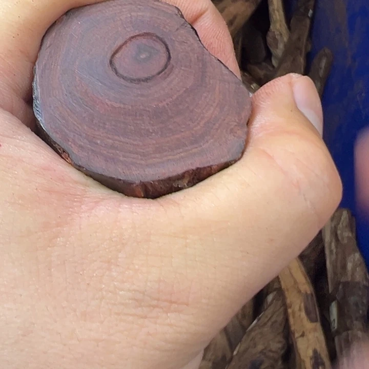 黄花梨/降香黄檀海南黄花梨紫蓝底2.0叉纹对眼