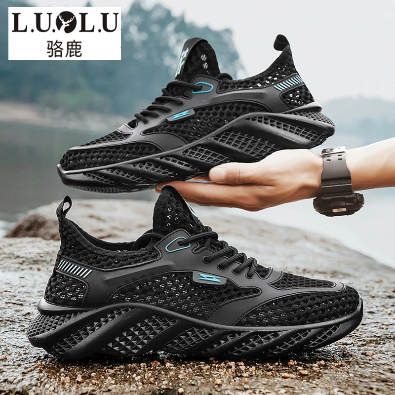骆鹿空调鞋夏季透气新款沙滩鞋男款外穿镂空网面凉鞋男士户外涉水