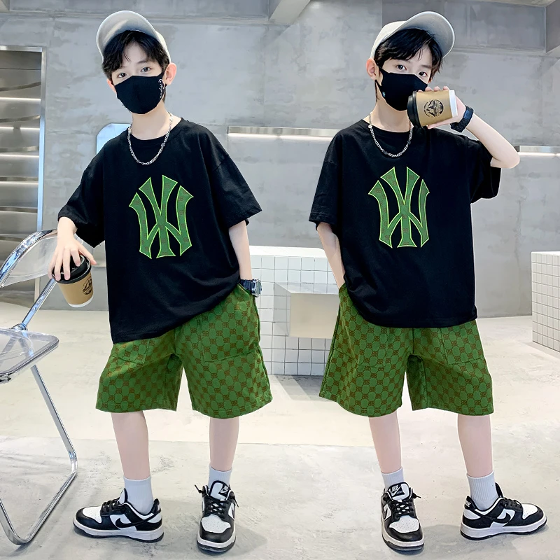 巴拉【商场同款】男孩运动套装休闲男夏季潮牌时尚薄款男童夏装