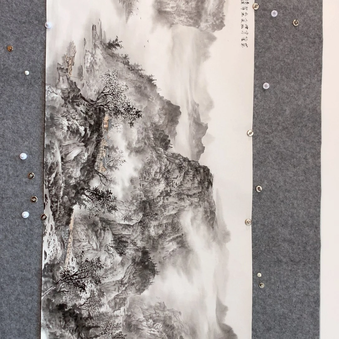 孙***息国画山水作品写意