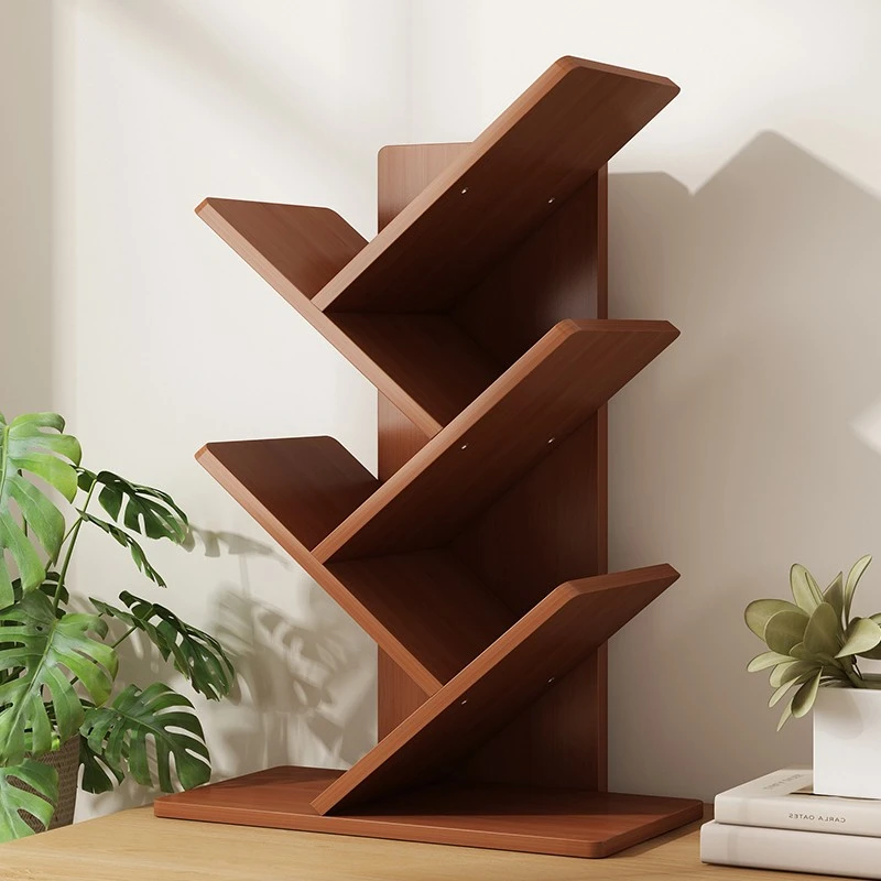 桌面置物架树形书架落地2025新款桌上收纳儿童简易创意床头飘窗台