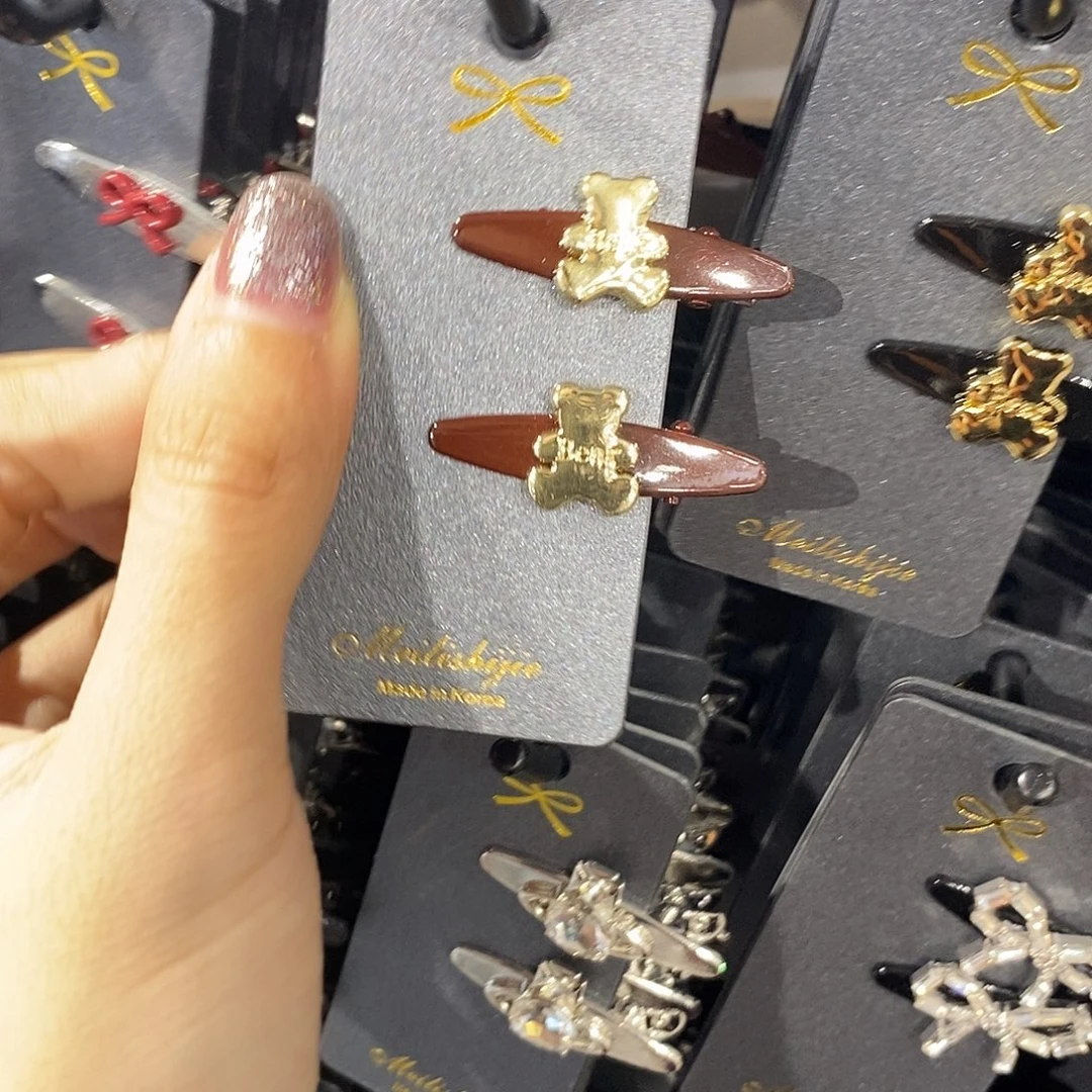 皮质铁合金迷你鸭嘴夹