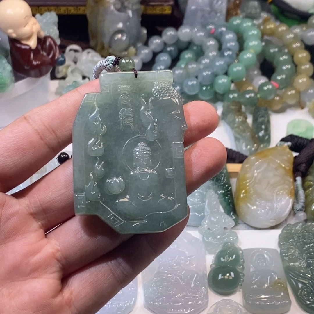 翡翠未镶嵌吊坠(不含链)佛