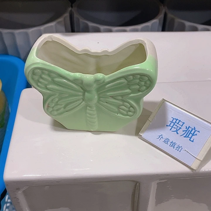 摆件多肉瑕疵盆有孔。