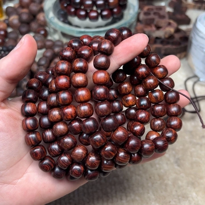 木海南红降香花梨公9*10单圈(微瑕）