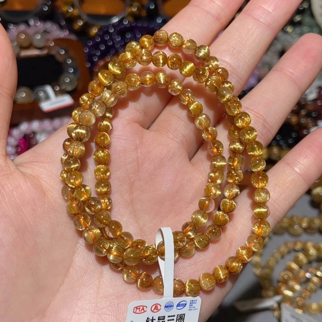 水晶手链未镶嵌钛晶多圈5m