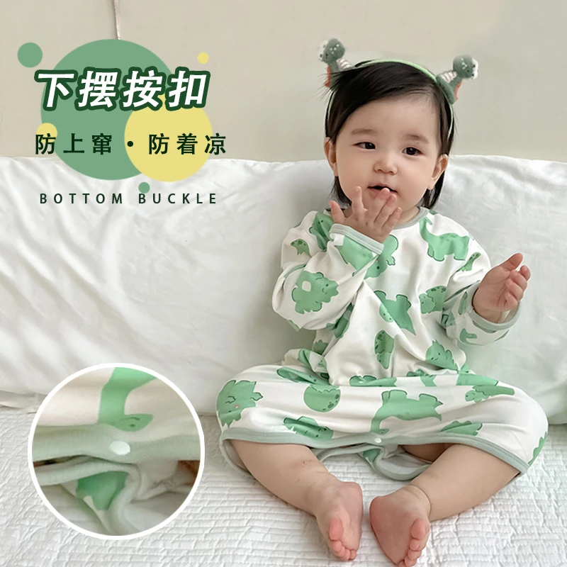 婴儿专用长袖睡袋春秋宝宝睡衣保暖防着凉0-2岁儿童德绒无骨睡袍