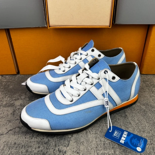 95新 Hermes/爱马仕 休闲鞋/阳/39码/蒂芙尼蓝 休闲鞋