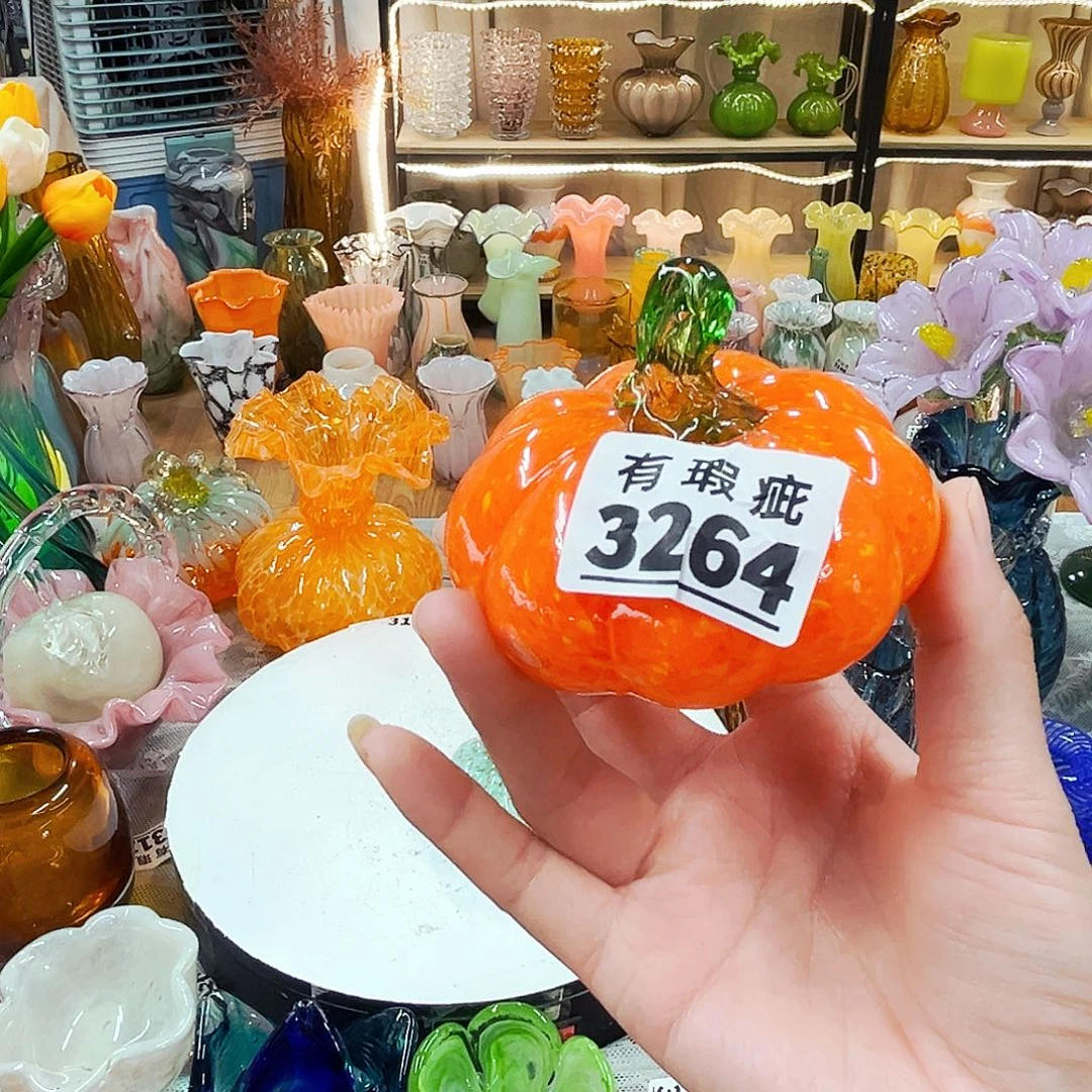 仲***n琉璃南瓜瑕补单家悦琉璃花瓶花器