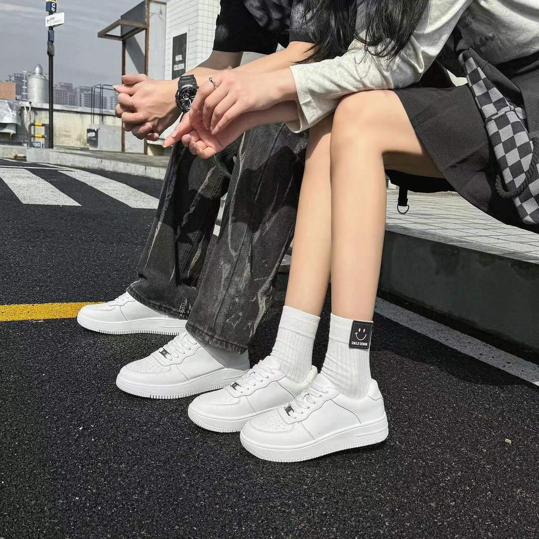 经典空军真皮时尚增高情侣休闲板鞋小白鞋YJG96152