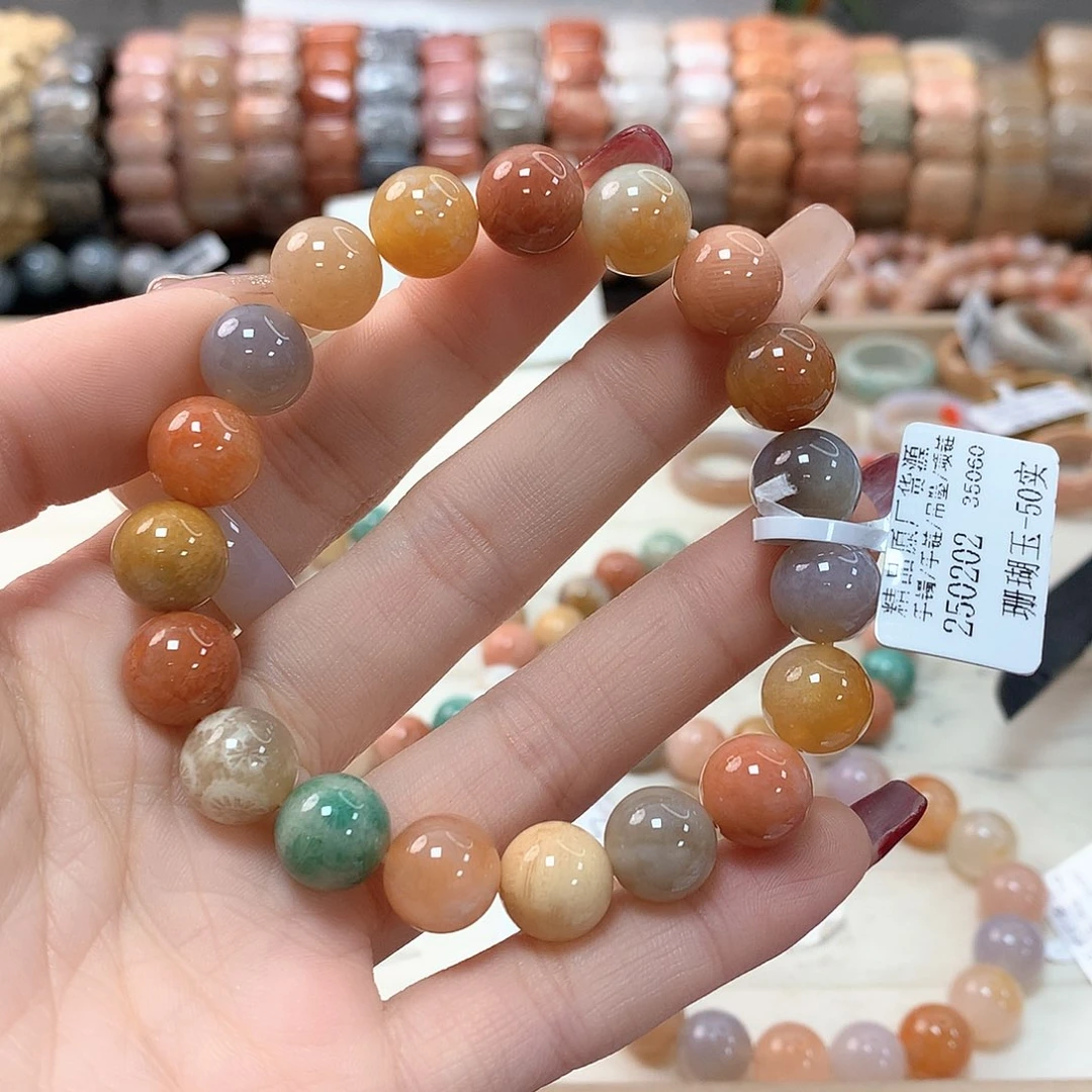 硅化珊瑚（珊瑚玉）手链未镶嵌芷**兰198