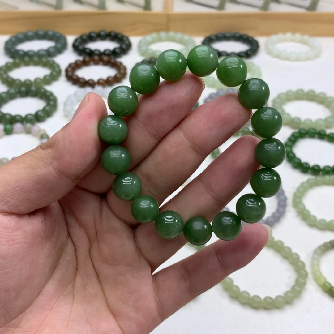 手串未镶嵌和田玉（碧玉12）