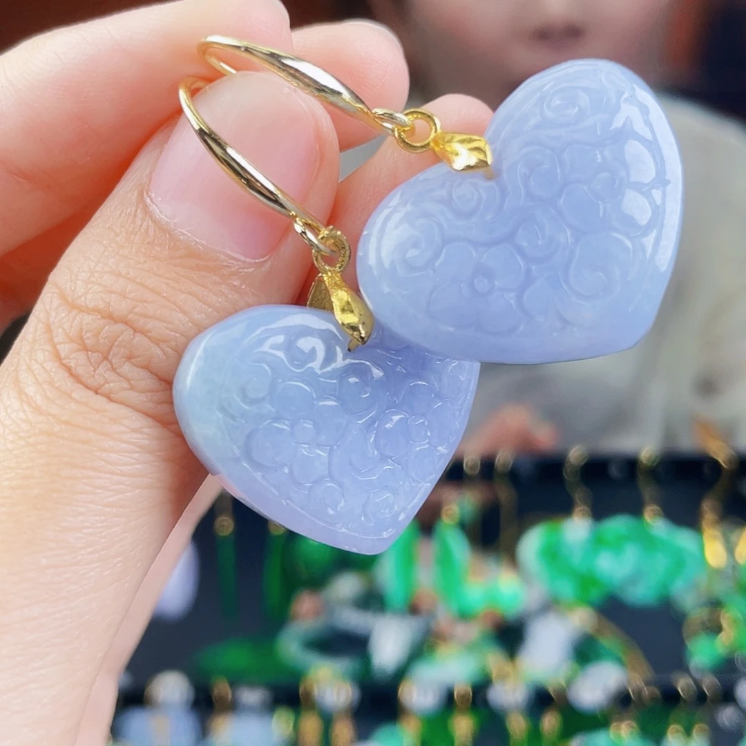 翡翠未镶嵌耳饰饰品