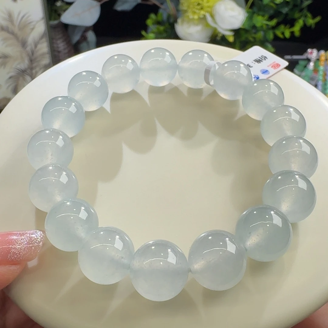 未镶嵌手链翡翠白月光手串卡12.4 木纳雪花棉！