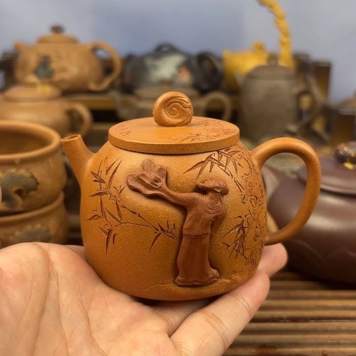 茶壶紫砂太白邀月原矿黄降坡150c