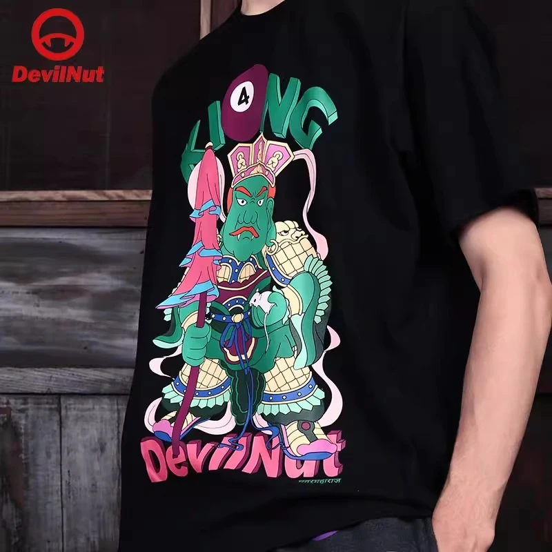 DEVILNUT潮牌恶魔男女同款复古潮流短袖T-四大天王SNT上衣纯棉